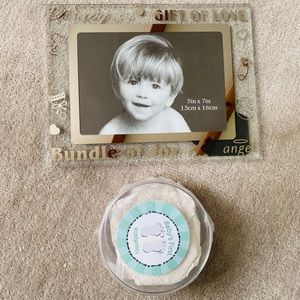 Baby Photo Frame + Footprints Set